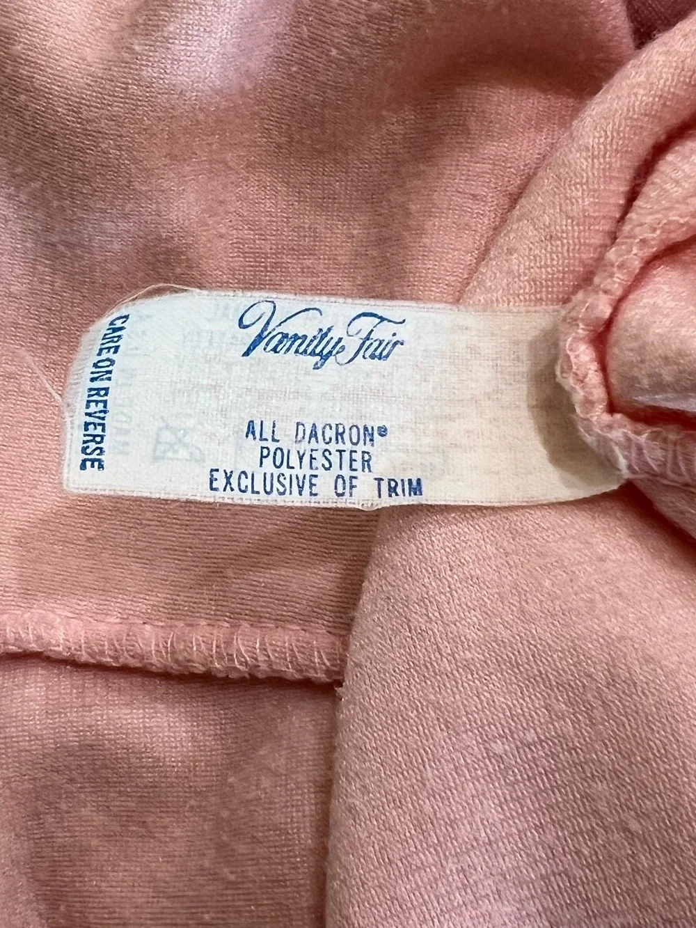 Vanity Fair Vintage 80s Hostess Lounge Dress Robe Pink Zip Front Pockets Medium